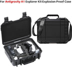Hard Carrying Case for Antigravity A1 Explorer Bundle, Waterproof Travel Case Storage Shoulder Bag for Antigravity A1 Drone, Vision Goggles, Grip Controller, Charging Hub and Accessories (Black)