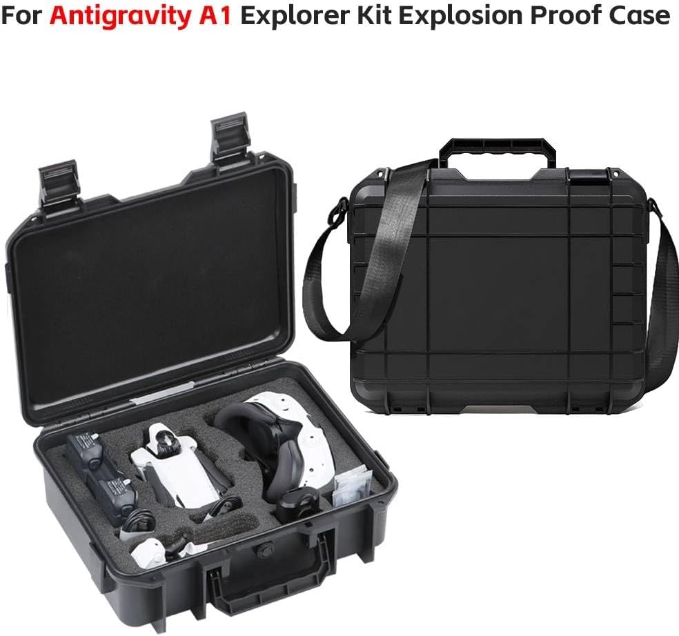 Hard Carrying Case for Antigravity A1 Explorer Bundle, Waterproof Travel Case Storage Shoulder Bag for Antigravity A1 Drone, Vision Goggles, Grip Controller, Charging Hub and Accessories (Black)