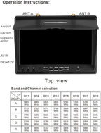 FPV Receiver Monitor,5.8GHz 40Channels 7Inch LCD Screen Receiver Monitor for FPV Drone Quadcopter,Effective Accessory for FPV Drone, for Outdoor use