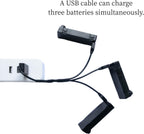 3.7V 1800mAh Rechargable Battery ONLY for E88 E88PRO E525 P5 PRO P15 P15PRO LS-S1S V88 Drone Replacement Batteries Quadcopter with USB Charging Cable (Black)