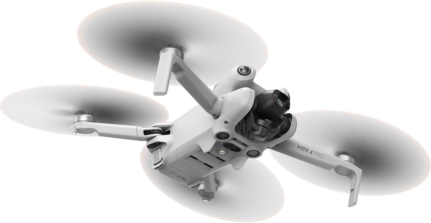 DJI Mini 4 Pro Drone Fly More Combo Plus with RC 2 Controller (With Screen) Folding Drone with 4K Video, Under 249g, 45 Mins Flight Time, Vision Sensing 3 Batteries Bundle with 128GB Memory Card, CPS 2 Year Warranty + Pilot Kit