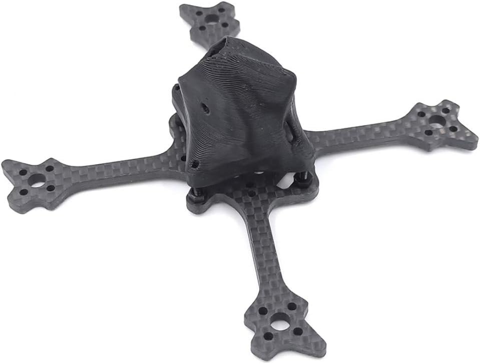 QWinOut Eyas100 65MM 3K Carbon Fiber Toothpick Frame Kit with 3D Print 19MM / 14mm Camera Canopy for DIY RC Drone FPV Racing Quadcopter Freestyle True X (19mm Wide)