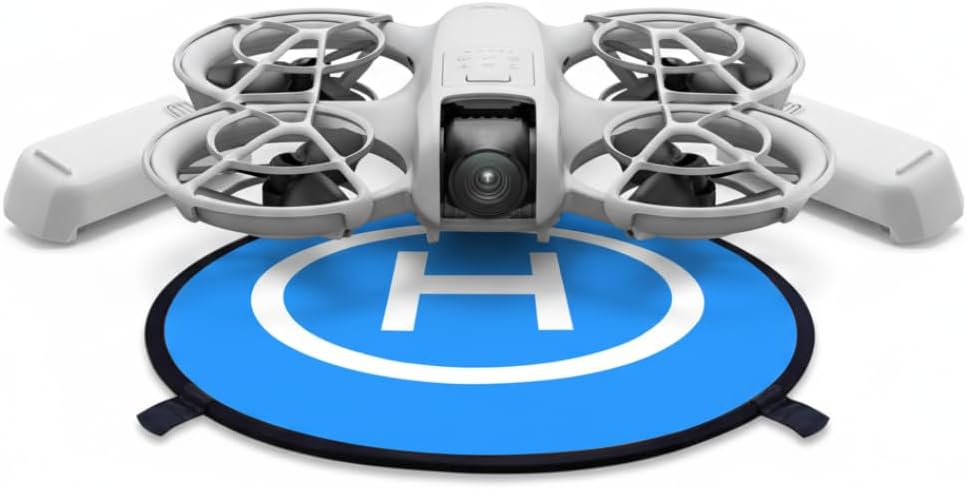 DJI Neo Palm Sized Lightweight Drone with Six Intelligent Shooting Modes with 30 Double-Sided Drone Landing Pad with Carrying Case Bundle (2 Items)