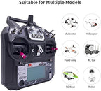 FLYSKY FS-i6X 10CH 2.4GHz RC Transmitter Controller with FS-iA6B Receiver Upgrade Cable for RC Boat Racing Drone (Mode_2)