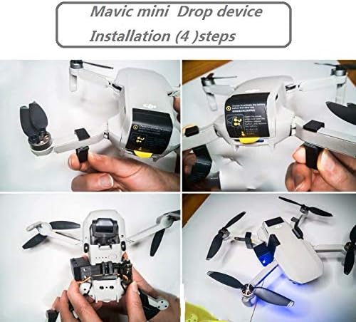 Mavic mini2/mini Drone Clip Payload Delivery Drop Transport Device Drone Release Fishing Bait Carrying Wedding Proposal Device Compatible with DJI Mavic mini drone(Load capacity 0.17 Ib).
