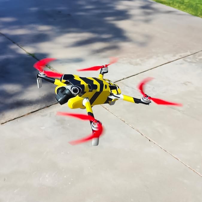 Master Airscrew Super Stealth Propellers for DJI Mini 4 Pro & Mini 3 Pro - Red, 4 propellers in Set