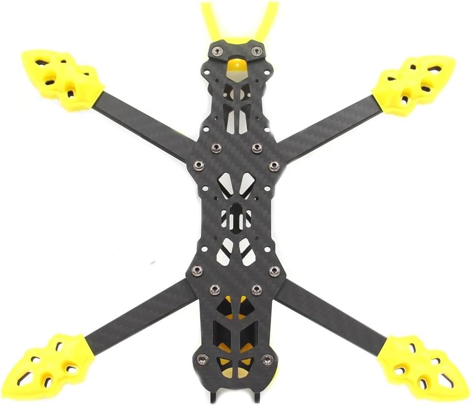Mark4 5inch FPV Carbon Fiber Frame 225mm Wheelbase 5mm arm Freestyle Long Range Frame for RC Quadcopter Racing Drone (MARK4 Yellow)