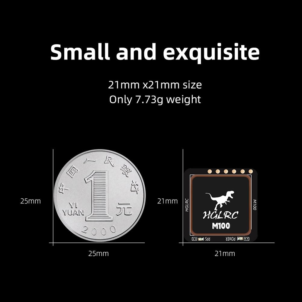 HGLRC M100-5883 Compass Module, Upgraded 10th Generation Chip Compatible with FPV Fixed-Wing UAV