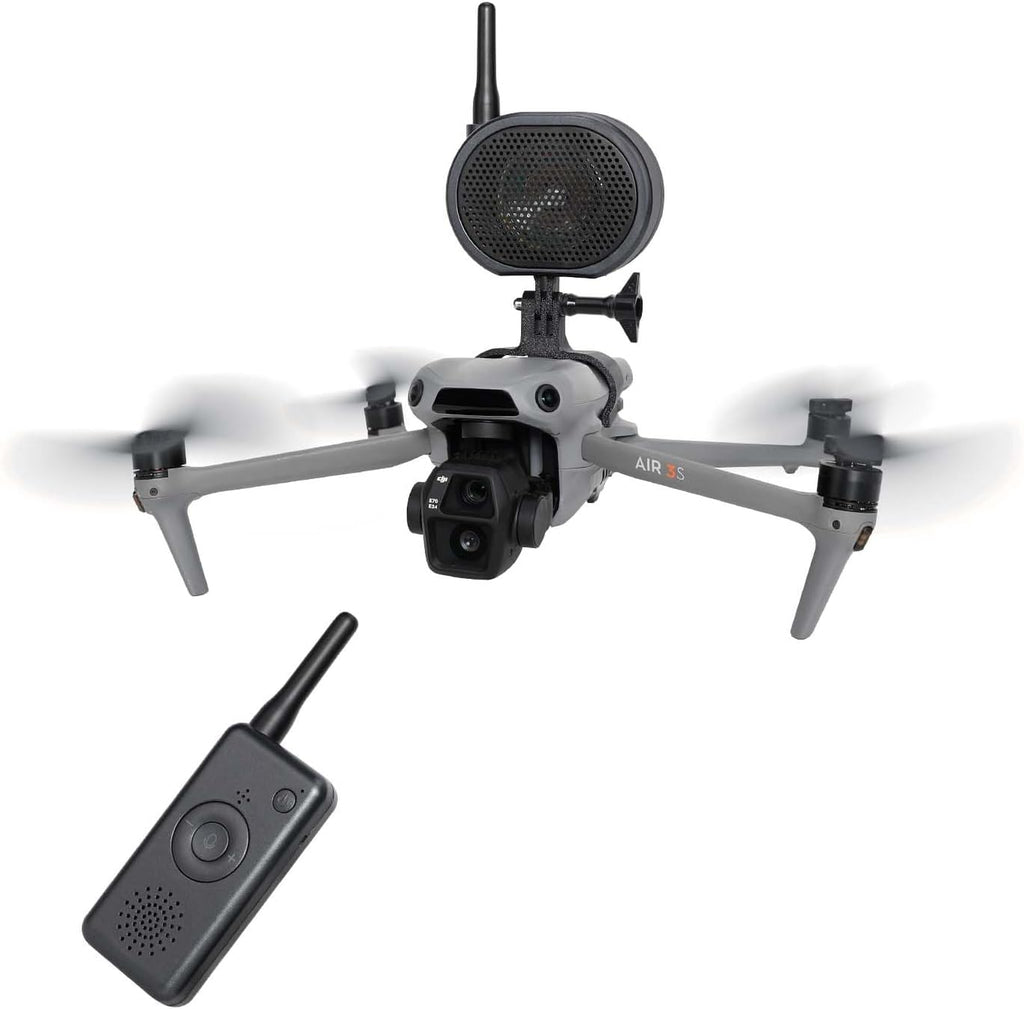 Drone Walkie Talkie Two Way Radio for DJI Mavic Air 3/3S Intercom Speaker Drone Announcement System Long Distance Microphone Announcement Speaker Drone Accessories
