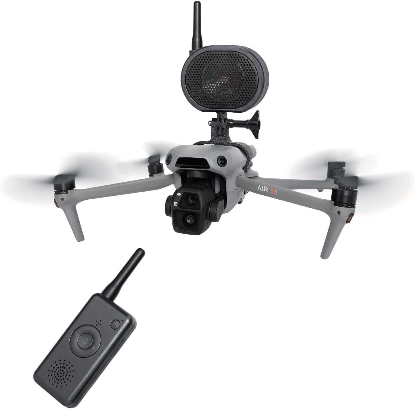 Drone Walkie Talkie Two Way Radio for DJI Mavic Air 3/3S Intercom Speaker Drone Announcement System Long Distance Microphone Announcement Speaker Drone Accessories