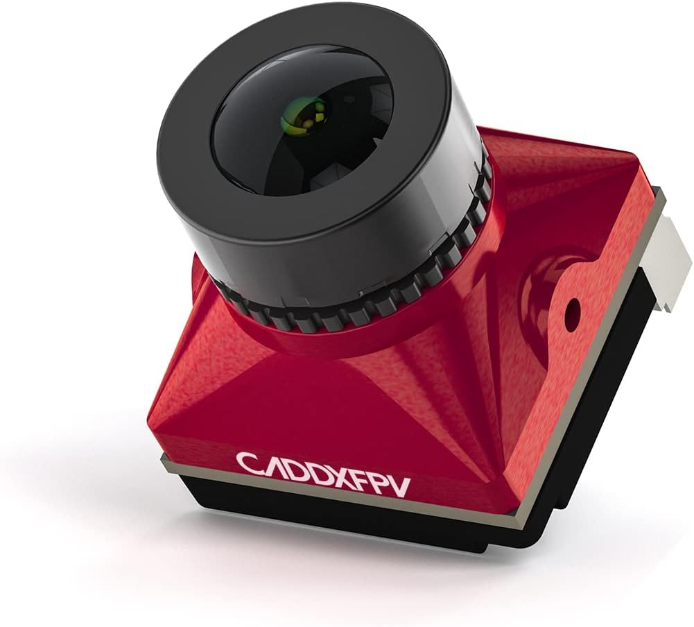 CaddxFPV Ratel 2 FPV Micro Camera (Red) ¨C 1/1.8 Sensor, 1200TVL Super WDR, 165¡ã FOV, Starlight Low-Light, NTSC/PAL & 16:9/4:3 Switchable, 2.1mm Lens, Analog Camera for FPV Racing Drones
