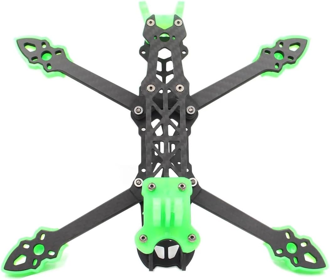 Mark4 5inch FPV Carbon Fiber Frame 225mm Wheelbase 5mm arm Freestyle Long Range Frame for RC Quadcopter Racing Drone (MARK4 Green)