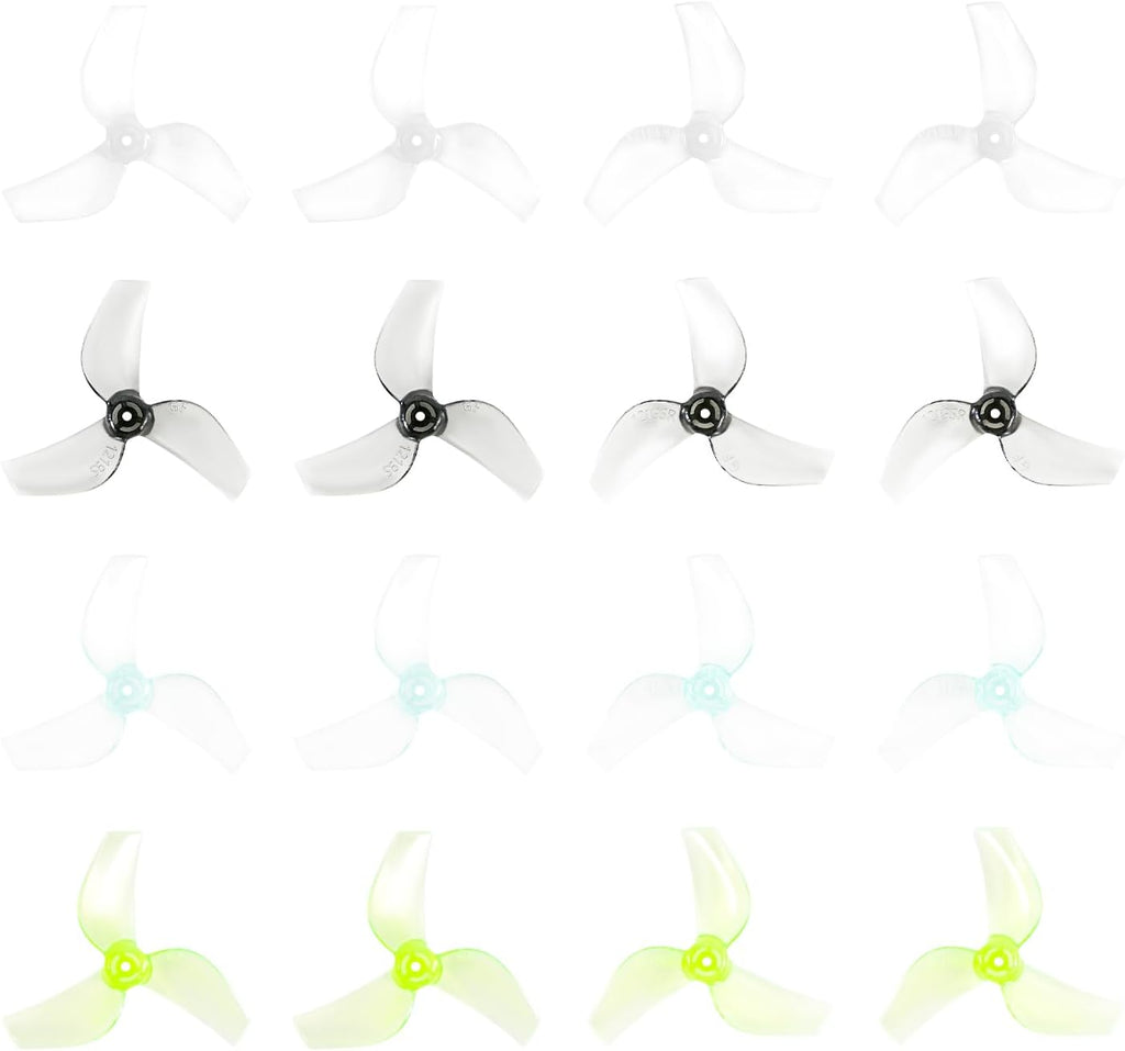 BETAFPV 16pcs Gemfan 1219S 3-Blade Propellers with 1.0mm Shaft Hole Compatible for 0702 Series Brushless Motor, FPV Racing Drone Like Air65 Brushless Drone Metor65 Brushless Quadcopter