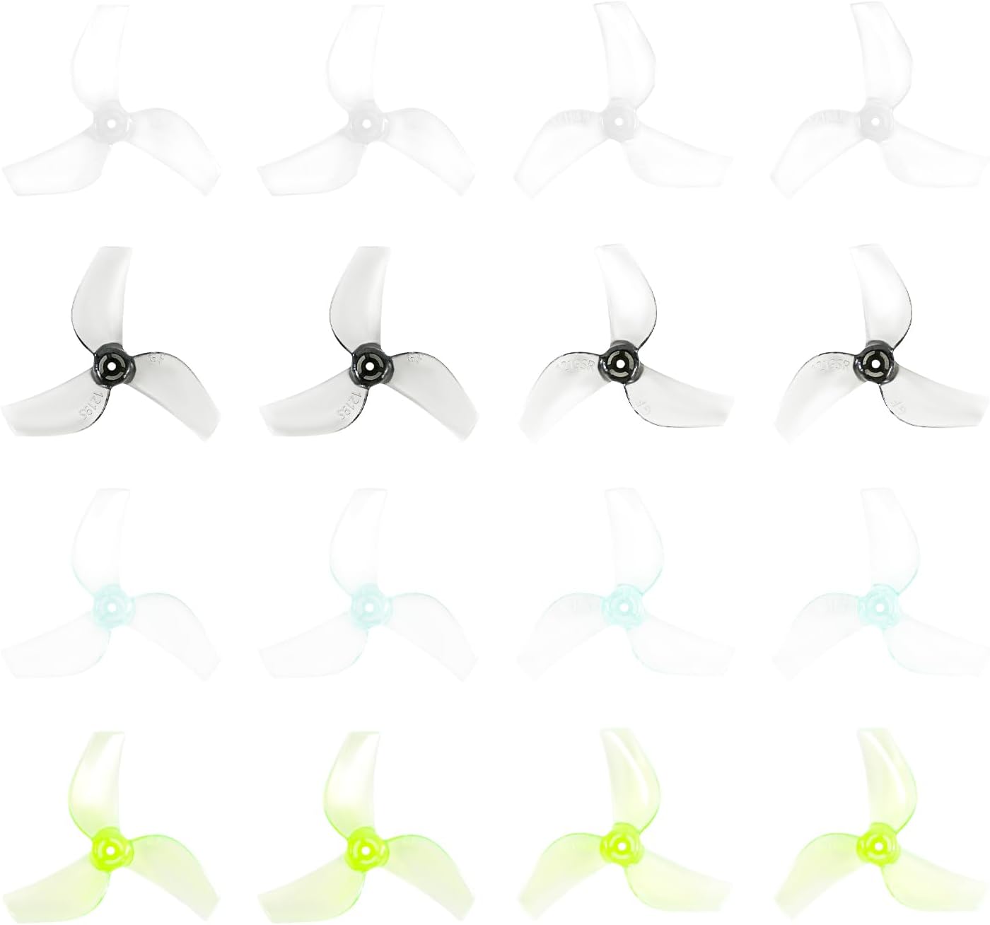 BETAFPV 16pcs Gemfan 1219S 3-Blade Propellers with 1.0mm Shaft Hole Compatible for 0702 Series Brushless Motor, FPV Racing Drone Like Air65 Brushless Drone Metor65 Brushless Quadcopter