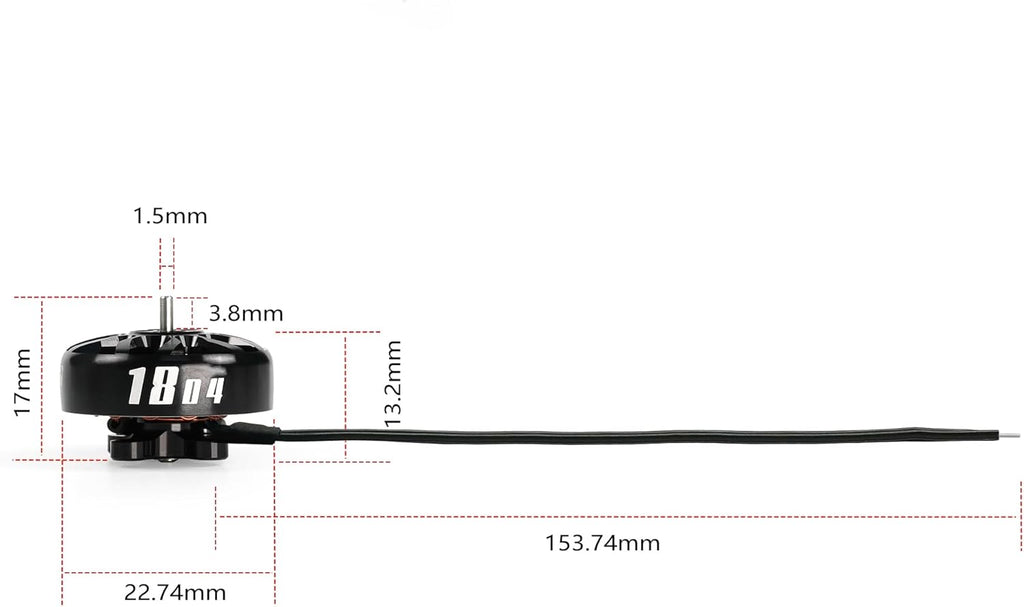 GEPRC SPEEDX2 1804 2450KV Brushless Motor for FPV Drones - 2nd Gen Ultra-Lightweight Upgrade, 13.2g Weight w/ 7075-T Aluminum, Compatible with 3-4 Toothpick & Long Range Drones