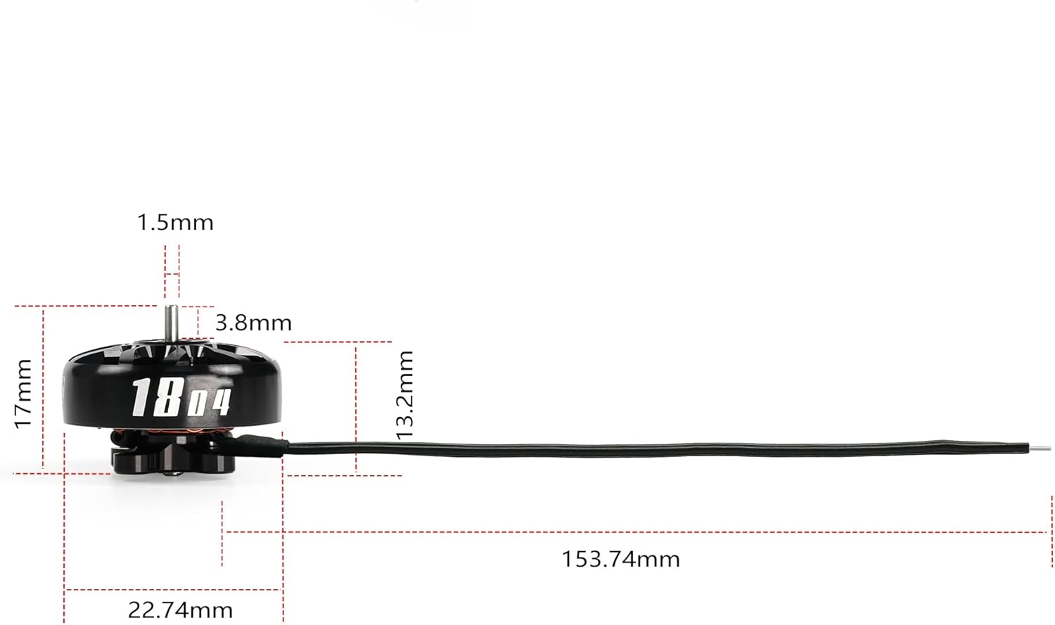 GEPRC SPEEDX2 1804 2450KV Brushless Motor for FPV Drones - 2nd Gen Ultra-Lightweight Upgrade, 13.2g Weight w/ 7075-T Aluminum, Compatible with 3-4 Toothpick & Long Range Drones