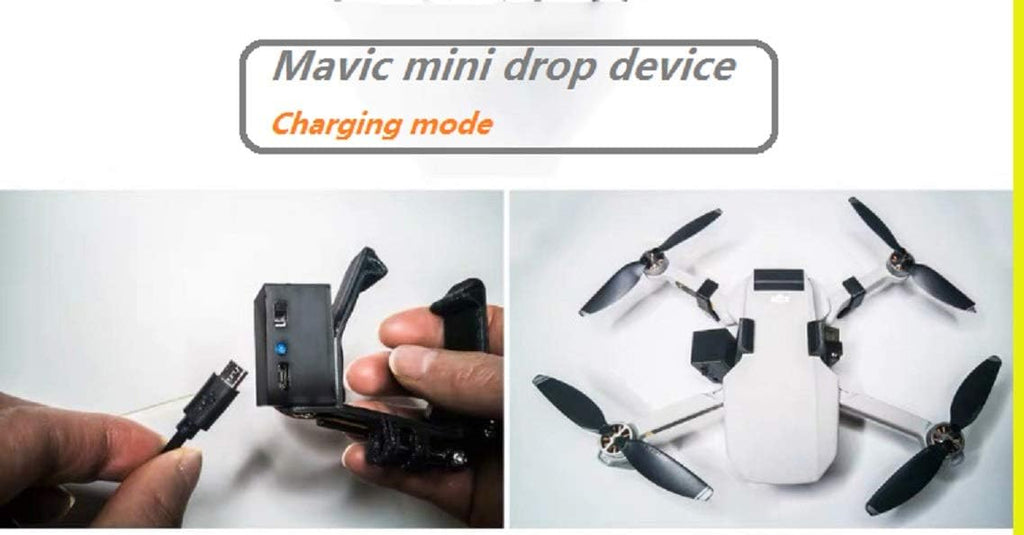 Mavic mini2/mini Drone Clip Payload Delivery Drop Transport Device Drone Release Fishing Bait Carrying Wedding Proposal Device Compatible with DJI Mavic mini drone(Load capacity 0.17 Ib).