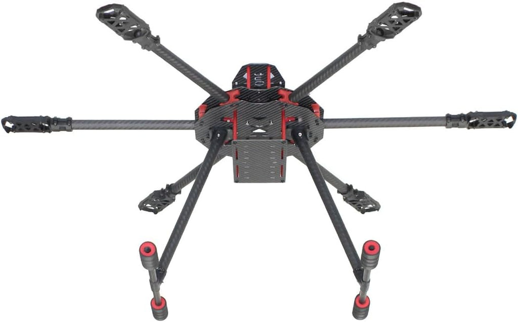 QWinOut Q705 Six-axls Folding Arm Hexacopter Aircraft Frame Kit 705MM 6-Axls Airframe with Landing Gear Skid for DIY Drone