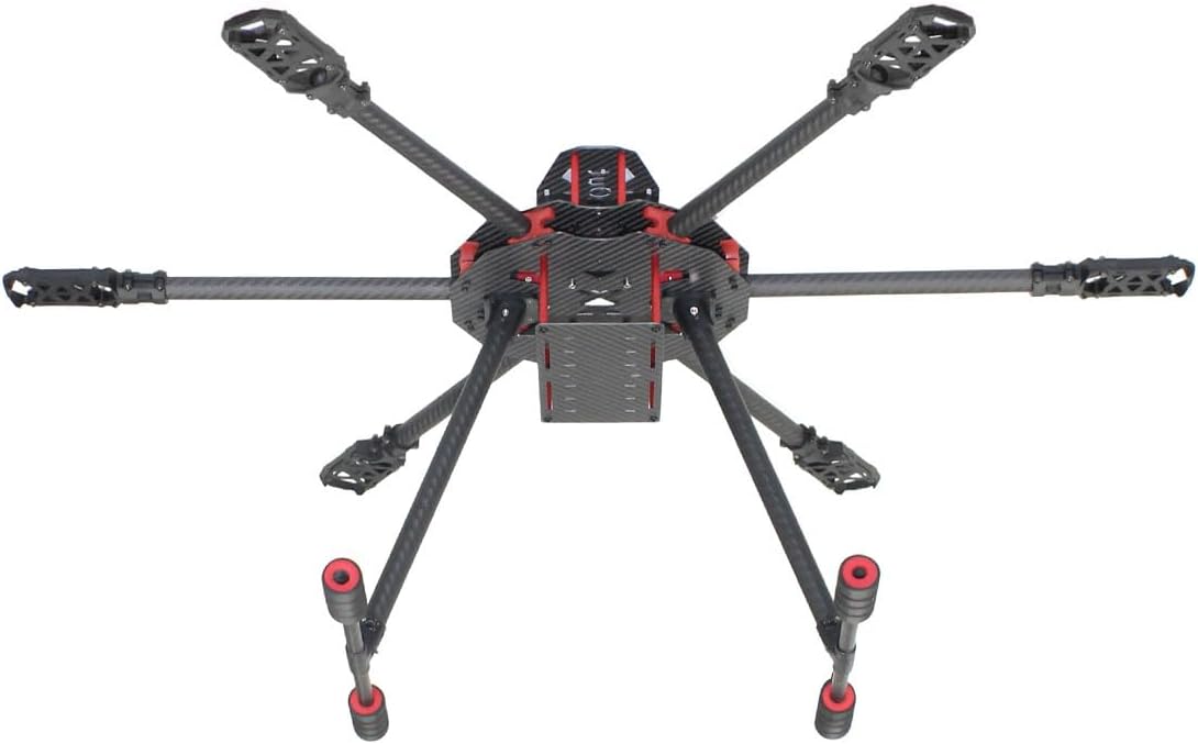 QWinOut Q705 Six-axls Folding Arm Hexacopter Aircraft Frame Kit 705MM 6-Axls Airframe with Landing Gear Skid for DIY Drone