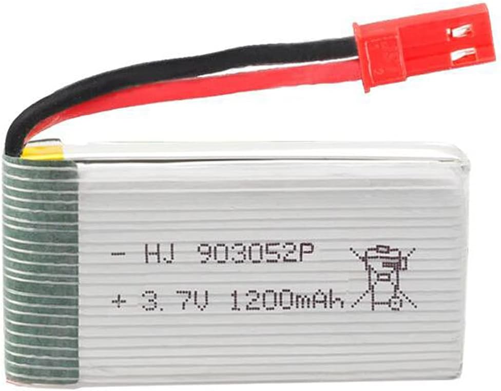 2 Pcs 3.7V 1200mAh 25C 903052 Rechargeable Lipo Battery with USB Charger for HQ898B H11D H11C RC Quadcopter Drone Spare Parts