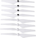 Drone Propeller Blades, 4 Pairs 9450 Self Tightening Drone Propeller CWandCCW Propellers, Low NoiseReduction Props Replacement Part Blade forDJI Phantom 2/3(White)