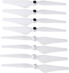 Drone Propeller Blades, 4 Pairs 9450 Self Tightening Drone Propeller CWandCCW Propellers, Low NoiseReduction Props Replacement Part Blade forDJI Phantom 2/3(White)