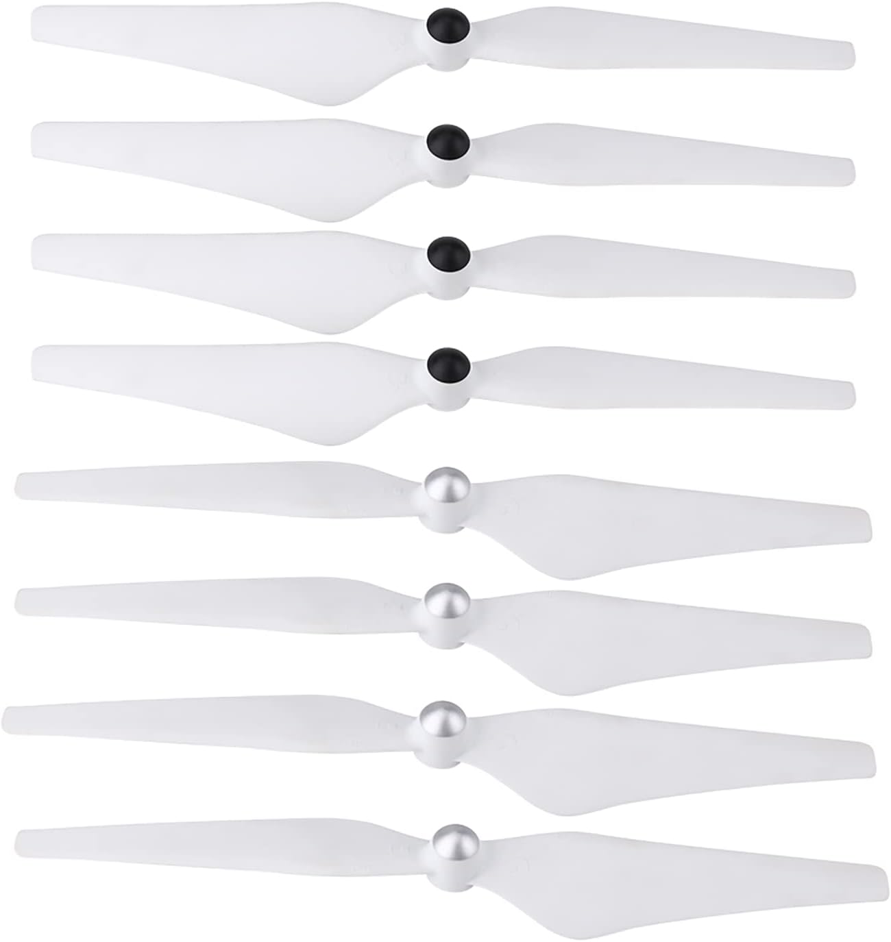 Drone Propeller Blades, 4 Pairs 9450 Self Tightening Drone Propeller CWandCCW Propellers, Low NoiseReduction Props Replacement Part Blade forDJI Phantom 2/3(White)