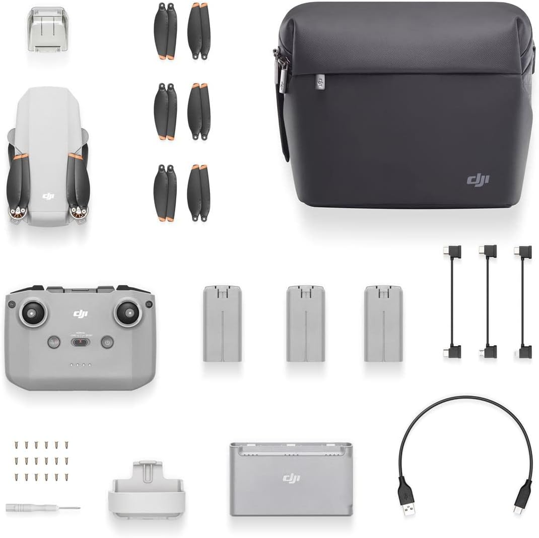 DJI Mini 2 SE Fly More Combo, Mini Drone with 10km Video Transmission, 3 Batteries for 93 Mins Max Flight Time, Under 249 g, QHD Video, Auto Return to Home, QuickShots, Drone with Camera for Beginners