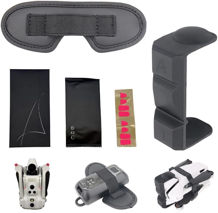 Protection Bundle Compatible with Insta360 Antigravity A1, for Lens Guard, Goggle Cover & Landing Skid Protectors (Pink)