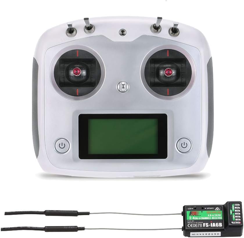 BODAJING Flysky FS-I6S 10ch 2.4G AFHDS 2A RC Transmitter Control w/FS-iA6B Receiver for RC Drone Quadcopter