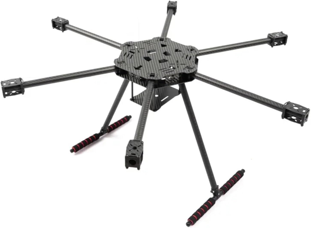 JeeFly F850/F680 Carbon Fiber Hexacopter Frame Kit 850mm/680mm Foldable Drone Frame with Landing Gear, for Aerial Photography Heavy Lift FPV DIY Build Cinematic Industrial Drones (F850 Not foldable)