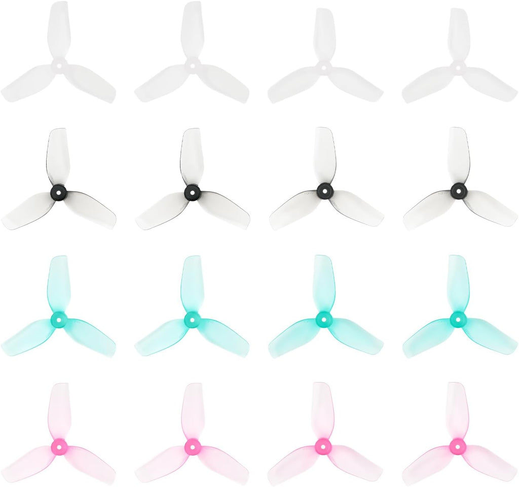 BETAFPV 16pcs HQ 31mm Ultralight 3-Blade Propellers with 1.0mm Shaft Hole Compatible for 0702SE 23000KV Brushless Motor, FPV Racing Drone Like Air65 Brushless Drone Metor65 Brushless Quadcopter