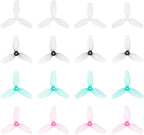 BETAFPV 16pcs HQ 31mm Ultralight 3-Blade Propellers with 1.0mm Shaft Hole Compatible for 0702SE 23000KV Brushless Motor, FPV Racing Drone Like Air65 Brushless Drone Metor65 Brushless Quadcopter