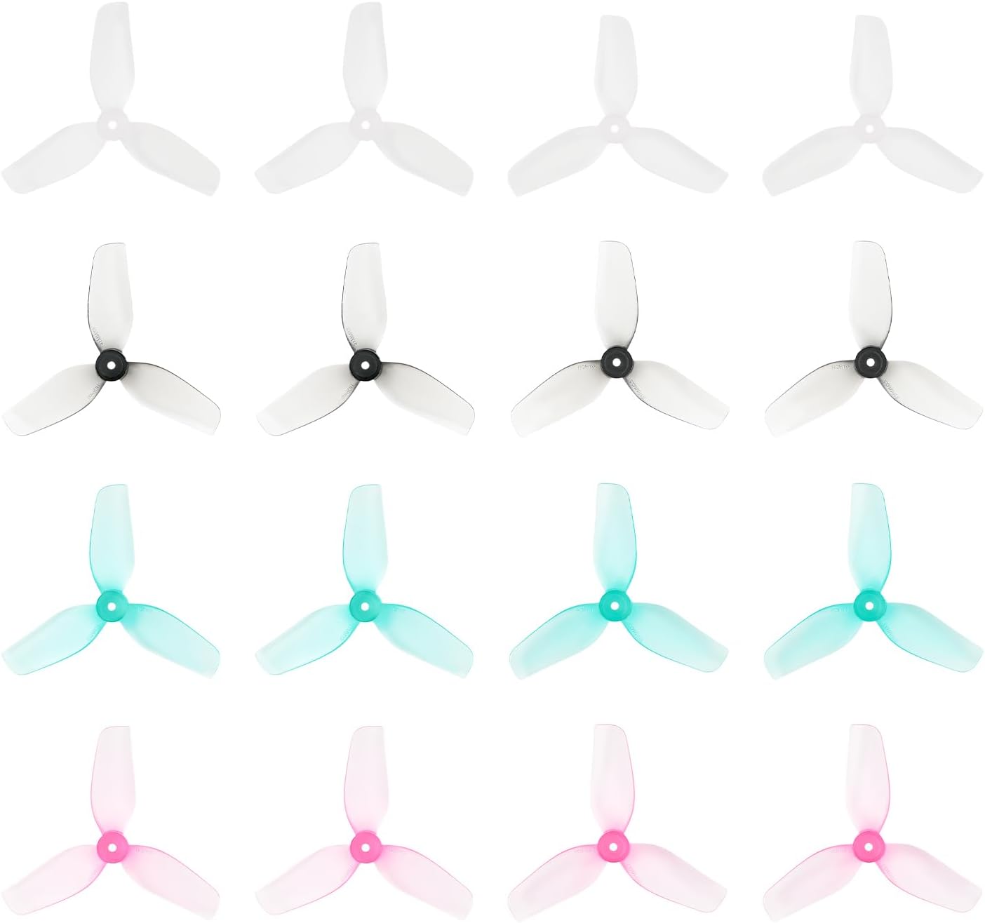 BETAFPV 16pcs HQ 31mm Ultralight 3-Blade Propellers with 1.0mm Shaft Hole Compatible for 0702SE 23000KV Brushless Motor, FPV Racing Drone Like Air65 Brushless Drone Metor65 Brushless Quadcopter