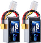 Zeee 4S Lipo Battery 1500mAh 14.8V 120C Graphene Battery with XT60 Plug for FPV Drone Quadcopter Helicopter Airplane RC Boat RC Car RC Models(2 Pack)