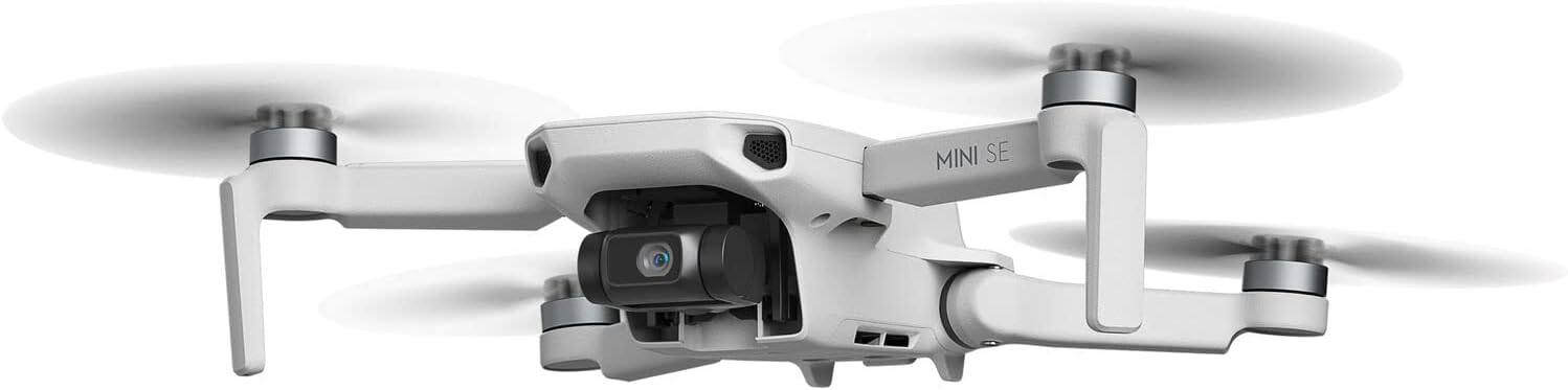 DJI Mini SE Fly More Combo - Drone Quadcopter with 3-Axis Gimbal, 2.7K Camera, GPS, 30 Mins Flight Time + 64GB Memory Card, Landing Pad + Pilot Bundle (Renewed)