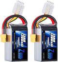 Zeee 14.8V 120C 1300mAh 4S RC Lipo Battery Graphene Battery with XT60 Plug for FPV Racing Drone Quadcopter Helicopter Airplane RC Boat RC Car RC Models(2 Pack)