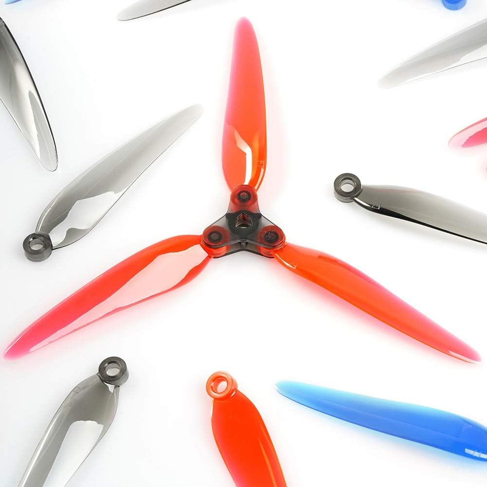 4 Pairs of Dalprop fold f7 7 inch Folding Propeller Props for Freestyle Micro Carbon Fiber FPV Racing Quadcopter Quad Drone Frame (Red)