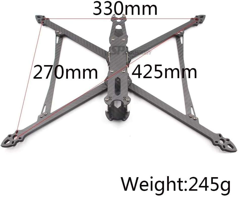 MARK4 V2 10inch 425mm Carbon Fiber Frame Compatible 3115 Motor 1050 Propeller for RC FPV Freestyle Long Range Drone DIY Parts (1PC MARK4 V2 10inch)
