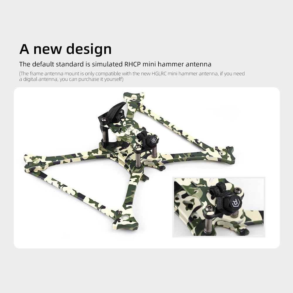 HGLRC Wind5 Lite V2 Frame Kit 195mm for FPV Racing Drone Quad (camouflage)