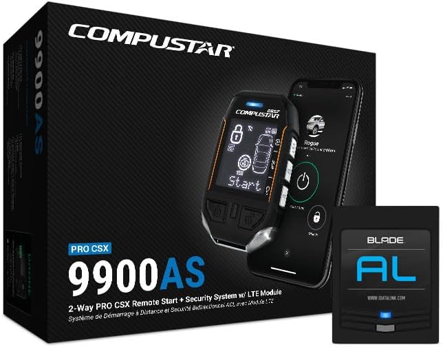 CSX9900-BL 2-Way Remote Start & Alarm Bundled with + (1) Bypass Module and (1) Drone Mobile Module Package