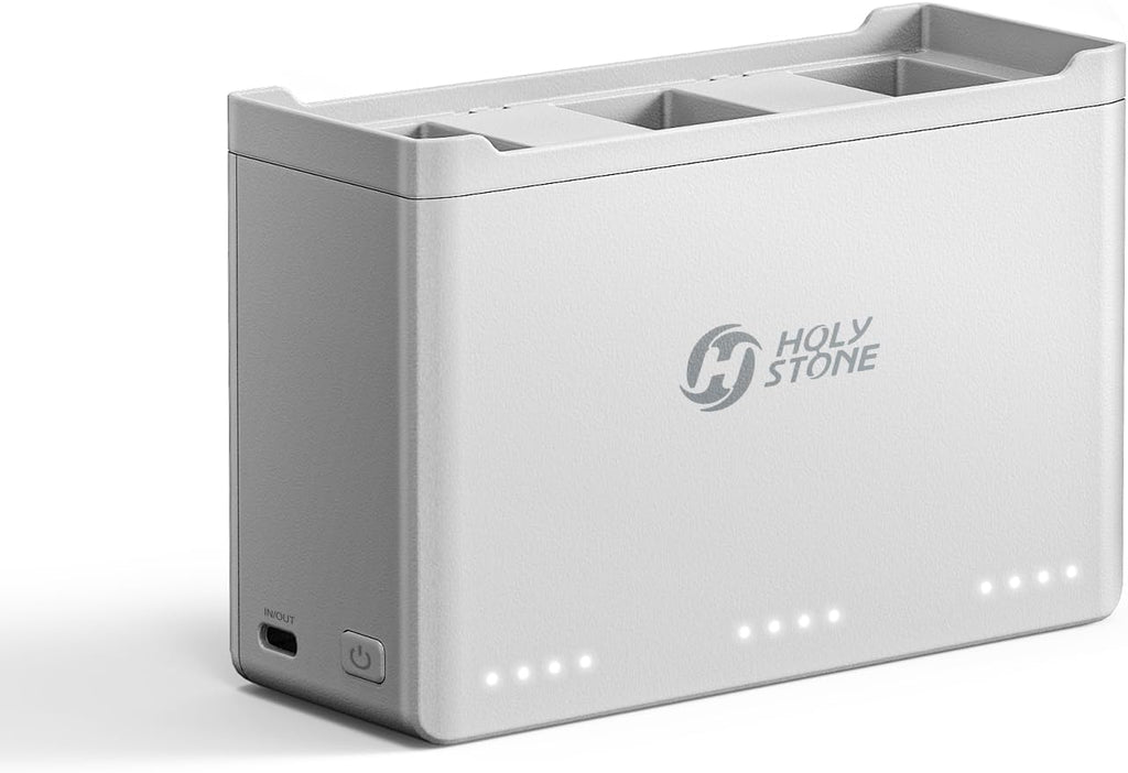 Holy Stone Smart Battery Charging Hub for HS360D and HS360E Drone, Quick Charging, Auto-Discharge (Charge Three Batteries in Sequence)