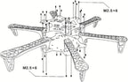 QWinOut F550 Air Frame 550mm Wheelbase Drone Frame Kit for KK MK MWC DIY MultiCopter Hexacopter UFO Helicopter