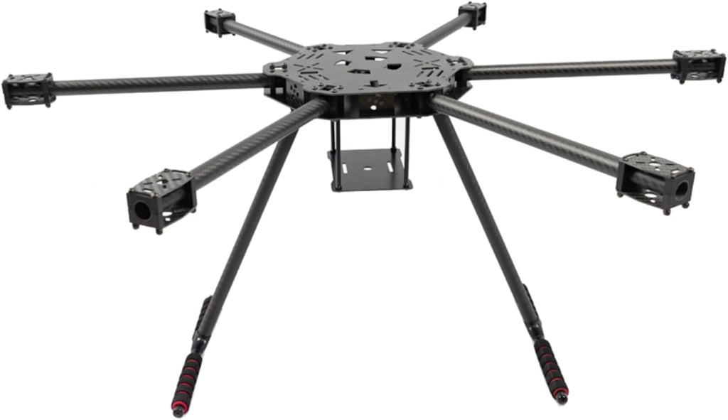 JeeFly F850/F680 Carbon Fiber Hexacopter Frame Kit 850mm/680mm Foldable Drone Frame with Landing Gear, for Aerial Photography Heavy Lift FPV DIY Build Cinematic Industrial Drones (F850 Not foldable)
