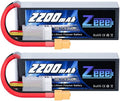 Zeee 3S 120C 2200mAh 11.1V Lipo Battery with XT60 Plug RC Graphene Lipo for FPV Drone Quadcopter Helicopter Airplane RC Boat RC Car RC Models(2 Pack)