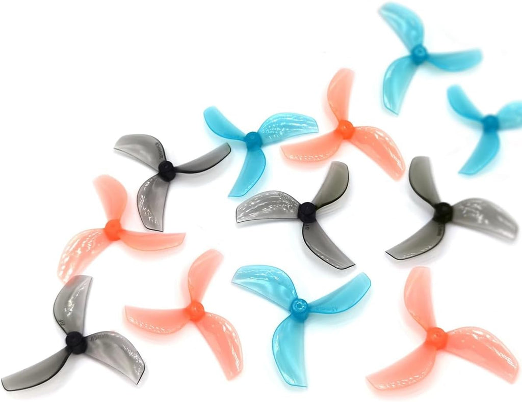 12Pairs Gemfan 45mm 3-Blade Propeller Props with 1.5mm Shaft Hole for RC FPV Whoop Drone Freestyle Quadcopter (12CW+12CCW)