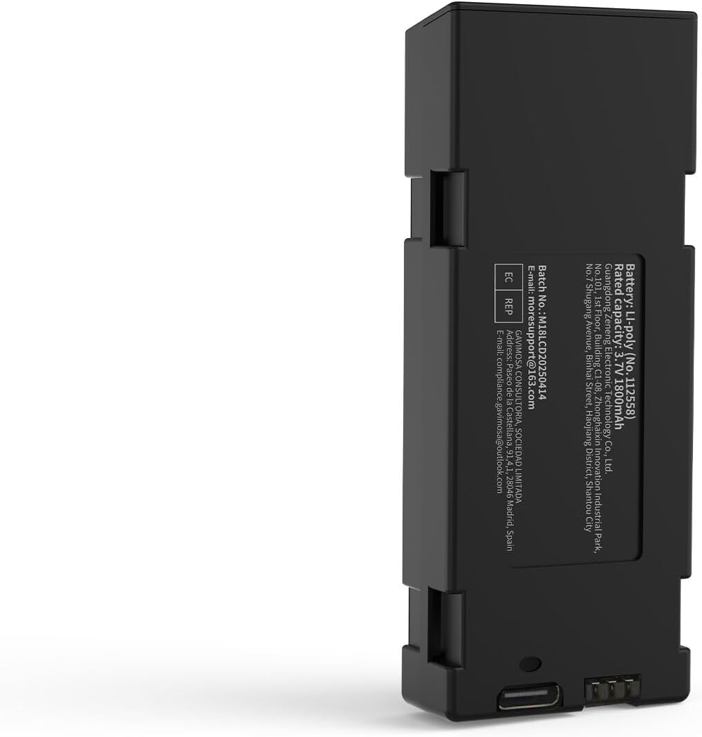 3.7V 1800mAh Lithium Polymer Battery with USB Charging Cable Replacement Power for M18LCD Drone