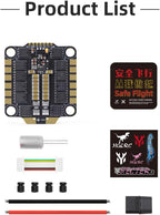 HGLRC 60A 6S V1 ESC BLS 2-6S 4in1 M3, Supports DShot600/300/150 Digital Protocols for FPV Racing Drone Freestyle