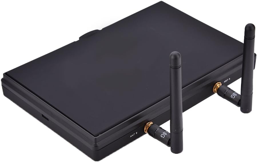 FPV Monitor Dual Receiver 5.8GHz 40Channels 7Inch LCD Monitor/Display Screen Receiver Monitor for FPV Drone Quadcopter with Wireless Receiver 140/120 Degree