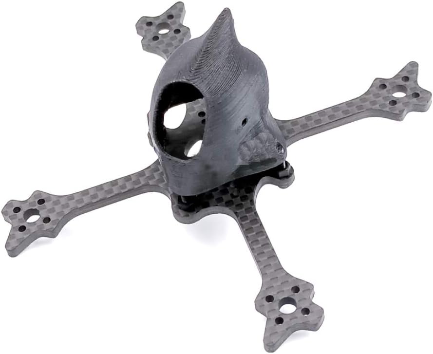 QWinOut Eyas100 65MM 3K Carbon Fiber Toothpick Frame Kit with 3D Print 19MM / 14mm Camera Canopy for DIY RC Drone FPV Racing Quadcopter Freestyle True X (19mm Wide)